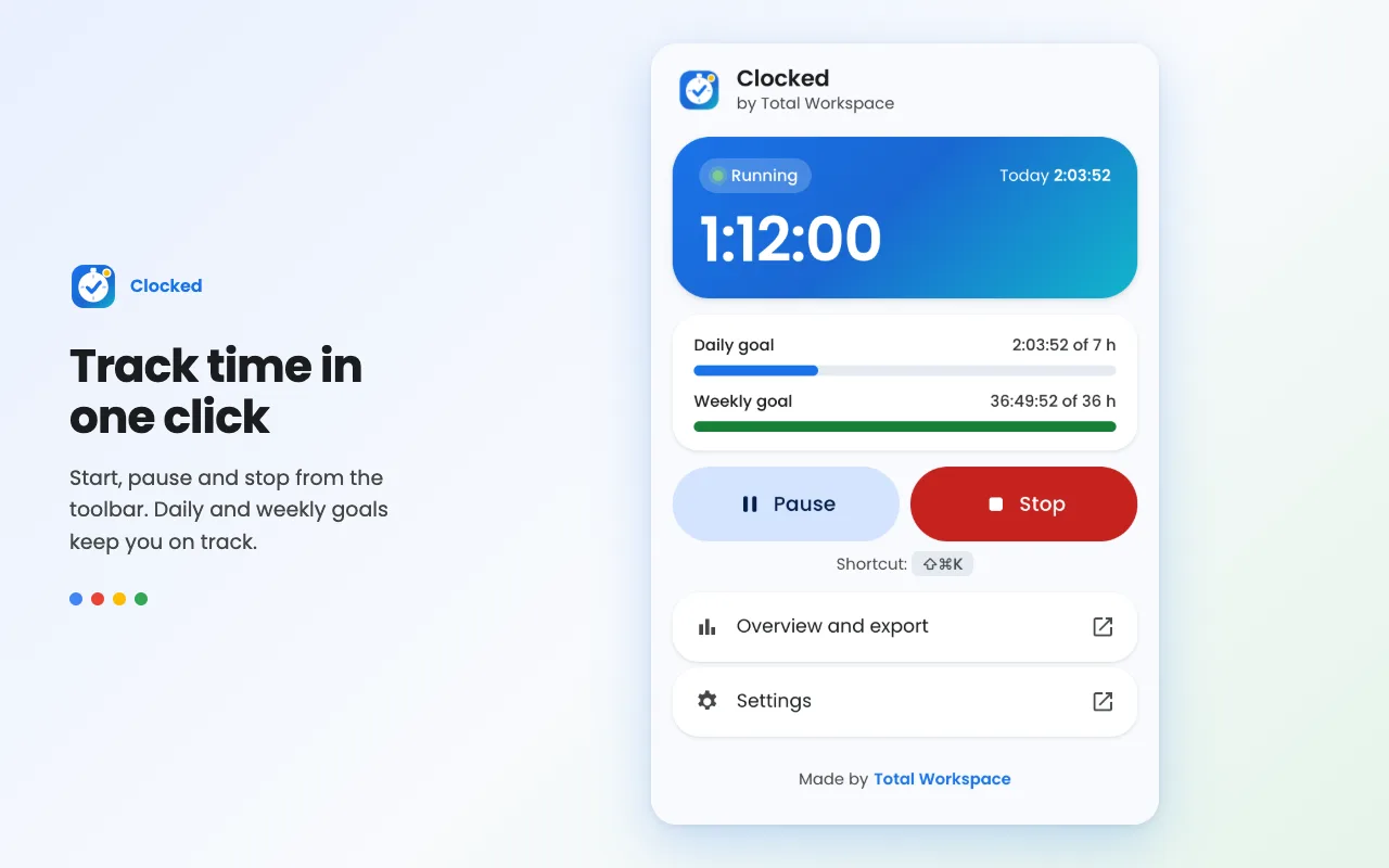 The timer in your toolbar