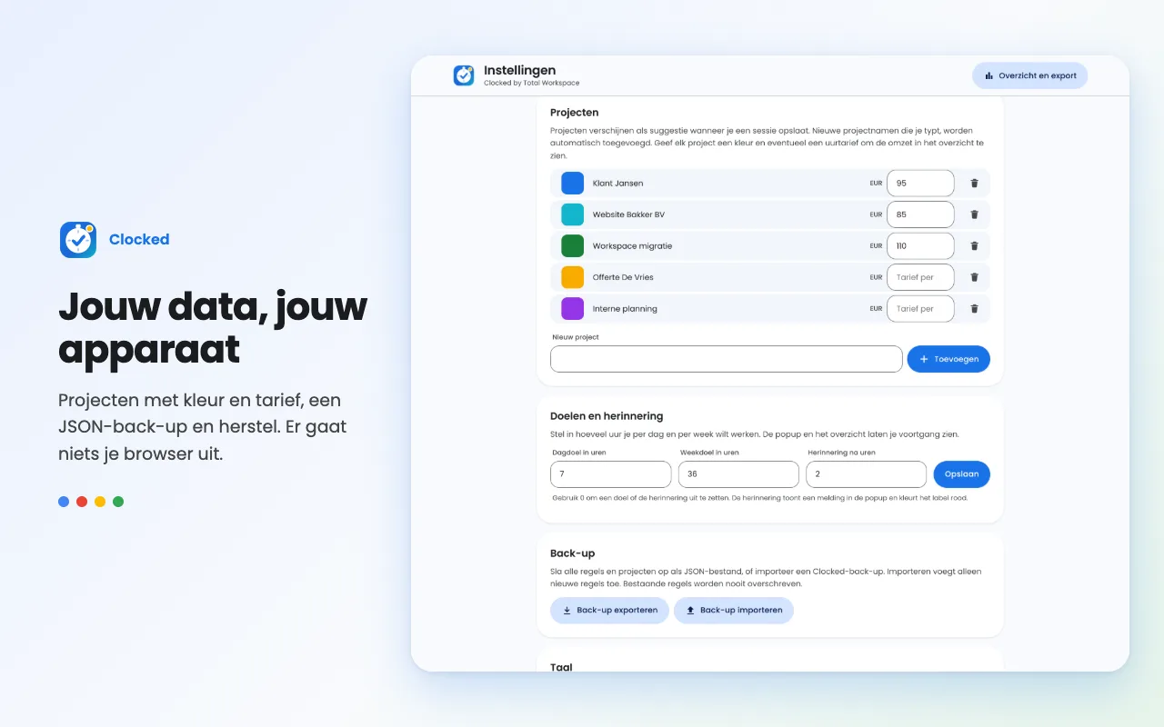 Export en backup